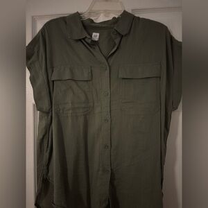 NWT Gap Olive Green Blouse